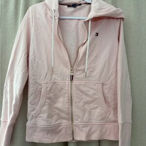 Tommy Hilfiger Women's Light Pink Zip-Up Hoodie